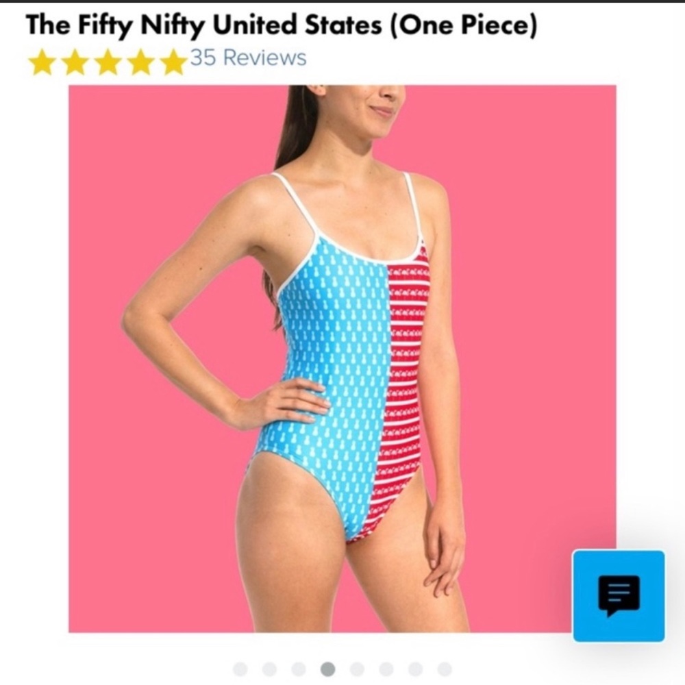 Chubbies fifty nifty US one piece bathing suit